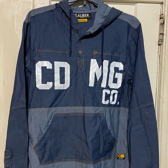 Caliber men’s vintage‎ denim hooded top Medium - Picture 1 of 9
